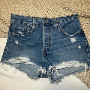 Levi's 501 Distressed Jean Shorts